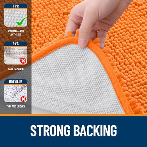OLANLY Large Bathroom Rugs 59x35, Extra Soft Absorbent Chenille Bath Rugs - Image 6
