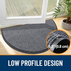 OLANLY Half Circle Front Door Mat 33x21, Waterproof Heavy-Duty Doormat - Image 4
