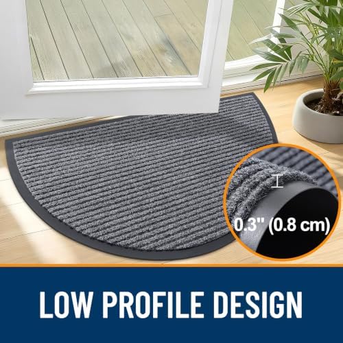 OLANLY Half Circle Front Door Mat 47x23, Waterproof Heavy-Duty Doormat - Image 4
