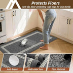 COSY HOMEER Kitchen Rugs Sets of 2 Non-Slip Washable,20"x30"+20"x48" - Image 5