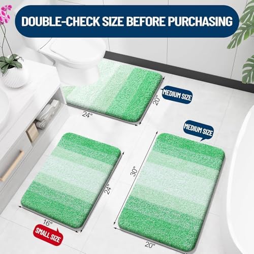 OLANLY Luxury Toilet Rugs U-Shaped 24x20, Soft Absorbent Microfiber Mat - Image 2