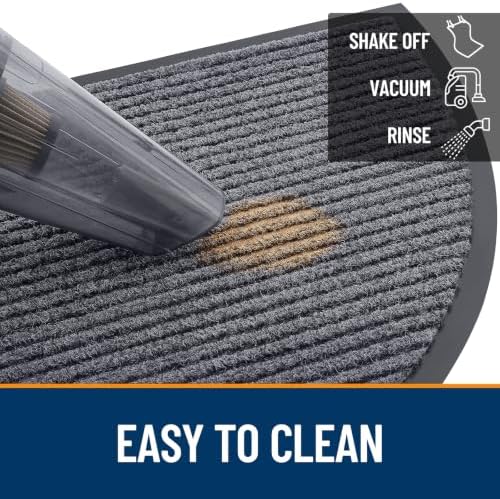 OLANLY Half Circle Front Door Mat 35x23, Waterproof Heavy-Duty Doormat - Image 6