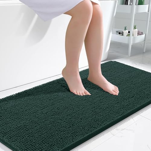 OLANLY Large Bathroom Rugs 50x30, Extra Soft Absorbent Chenille Bath Rugs by OLANLY