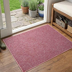 2x3 Red/White Area Rug Washable Non-Slip Soft Thin for Entryway Front Door by Unknown