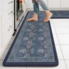 Collive Anti Fatigue Mats for Kitchen Floor, Dark Blue Kitchen Runner Rugs by Collive