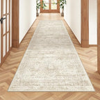2'6 x 8' Runner Rug Non Slip,Washable Kitchen Rugs,Beige - Image 3