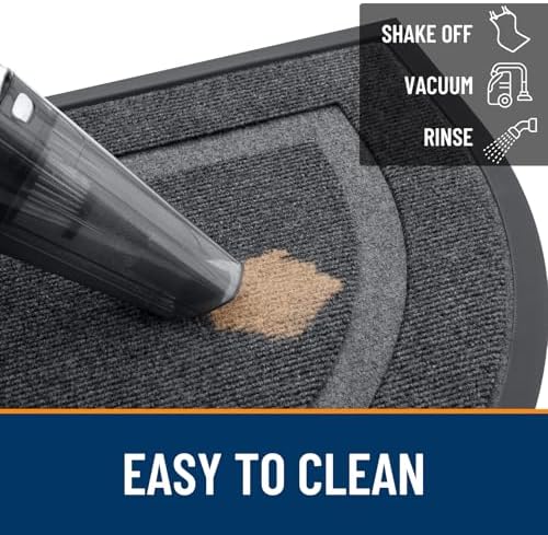 OLANLY Half Circle Front Door Mat Outside 47x32 All-Season Rubber Doormat - Image 6