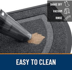 OLANLY Half Circle Front Door Mat Outside 29.5x17 All-Season Rubber Doormat - Image 7