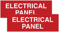 All Quality Basic Electrical Panel Sign - Fire Regulation Safety Compliance Sign -Red - Small (2 Pack)