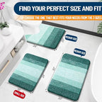 OLANLY Small Bathroom Rugs 35x16, Extra Soft Absorbent Microfiber Bath Rugs - Image 2