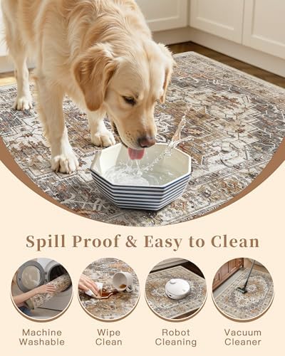 Madane 2-Piece Area Rugs Set, Small Kitchen Runner Non-Slip, Turmeric/Grey - Image 7
