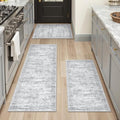 Kitchen Rugs Sets of 3, 2x3 2x4 2x5 Rug Runner,Grey by Restydon