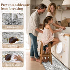 Boho Kitchen Mats for Floor 2PC Anti Fatigue Kitchen Rugs, Grey - Image 5
