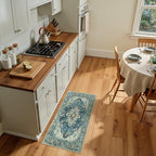 RELEANY Washable Area Rug, Small 2'x4', Blue/Vintage Dark Blue - Image 2