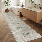 Madane Washable Runner Rugs 2x10 Long for Hallway Kitchen, Green - Image 3