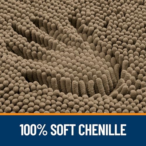 OLANLY Bathroom Runner Rugs 40x24, Extra Soft Absorbent Chenille Bath Rugs - Image 3