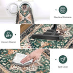 Yamaziot Washable Runner Rug, 2x8 Non-Slip Boho Vintage Hallway Kitchen Rug - Image 6
