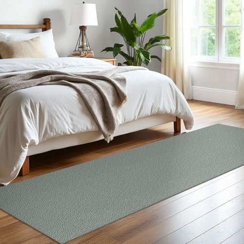 EARTHALL Washable Runner Rug, Non Slip Entryway Runner, 2x8 Ft, Green/Grey - Image 6