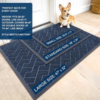 OLANLY Front Door Mat Outside 35x23, All-Season Absorbent Rubber Doormat - Image 2
