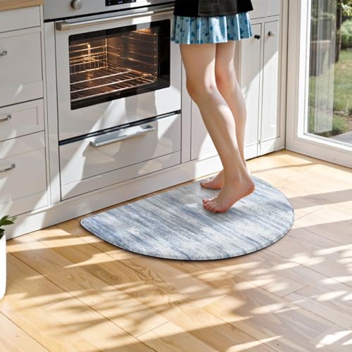 KIMODE Anti Fatigue Mat for Kitchen Floor,Farmhouse Half Circle Kitchen Rug - Image 2