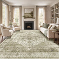 Amada Vintage Washable Area Rug,9'x12',Light Walnut by AMADAHOMEFURNISHING
