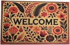 Outdoor Rug Door Mat, Welcome Mat Outdoor, Non-Slip Door Mat Outside Entrance, Stylish Welcome Mat, Entryway Rug, 19'x31' (16.WelcomeFlower) by COMCONHMY