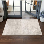 Washable 2x4 Entryway Area Rugs: Abstract Water Resistant Kitchen Sink Rug Non-Slip Durable Doormat Ultra Soft Living Room Bedroom Carpet Low Pile Floor Mat for Bathroom Dining Room(2x4,Beige/Cream) by HYHAOYUNLAI