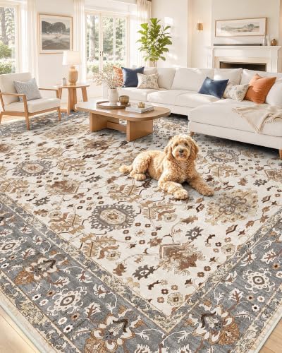 OLANLY 8x10 Washable Area Rug, Soft Non Slip Carpet for Bedroom Living Room by OLANLY