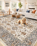 OLANLY 8x10 Washable Area Rug, Soft Non Slip Carpet for Bedroom Living Room by OLANLY