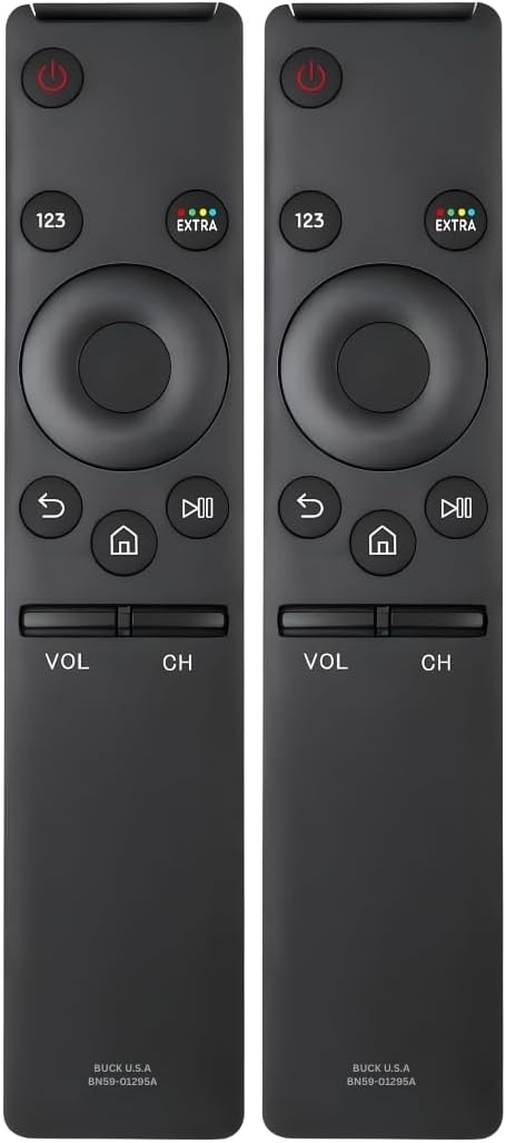 2 Pack BN59-01295A Samsung TV Remote Control Replacement for Smart TV - Easy Setup, Durable Design, Universal Infrared Remote - Works with Samsung Smart, QLED, UHD, 4K, Curved, LED, LCD, & HDTV Models