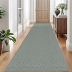 EARTHALL Washable Runner Rug, Non Slip Hallway Runner, 3x10 Ft, Green/Grey by Unknown