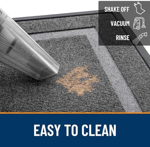 OLANLY Front Door Mat Outside 47x32, All-Season Heavy-Duty Rubber Doormat - Image 6