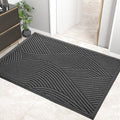 HIYARD Sturdy Front Door Mat, Absorbent Muddy Dirt Resist Welcome Door Mats Outdoor Indoor, Stain and Fade Resistant, Non-Slip Backing Entry Mat Low Profile Doormat for Entryway, 47×32, Grey by HIYARD