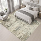 Area Rug Living Room: 4x4 Modern Washable Soft Carpet Ash Brown - Image 3