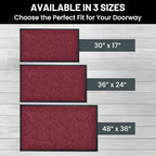 Front Door Mat, Indoor Outdoor Welcome Entryway Entrance Doormat, 30x17 Red - Image 5