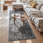 3x7 Black Rug Runners for Hallways Kitchen Runner Rug Non Slip Washable Black Long Runner Rugs with Rubber Backing Soft Abstract Carpet Runner for Bedroom, Kitchen, Bathroom, Entryway by OmpaaHomeDecor