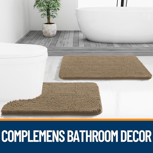 OLANLY Bathroom Runner Rugs 47x24, Extra Soft Absorbent Chenille Bath Rugs - Image 7