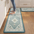 Collive Boho Anti Fatigue Kitchen Mats Sets 2 Piece Non Skid Kitchen Mats for Floor Cushioned Kitchen Rugs and Mats Waterproof Ergonomic Comfort Standing Mat Runner for Kitchen,Home,Office,Laundry by Collive