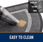 OLANLY Half Circle Front Door Mat Outside 47x23 All-Season Rubber Doormat - Image 6