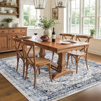SameBed 5x7 Area Rug Living Room, Vintage Washable Carpet Light Blue - Image 2