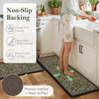 Collive Kitchen Rugs Sets of 2 Padded Kitchen Mats for Floor 20 x71+20"x32" - Image 4