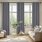 MIULEE Blackout Curtains for Bedroom 2 Panels 40 x 84 Inch Long Light Gray - Image 6