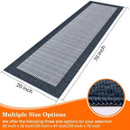StepRite Kitchen Rugs, Kitchen Mats for Floor, 70"x20" Non-Slip Machine-Washable Kitchen Throw Rug, Navy Blue - Image 2