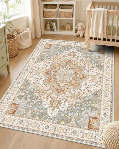 OLANLY 3x4 Washable Accent Rug, Soft Non Slip Carpet for Entryway Bedside by OLANLY