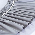 MEILA Wrap Around Bed Skirt Three Fabric Sides Elastic Dust Ruffled 14 Inch Tailored Drop,Easy to Install Fade Resistant-Grey, Queen/King - Image 5