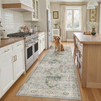 Madane Kitchen Runner 2'6''x8' Soft Rug Runners for Hallways, Green by Madane