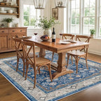 SameBed 5x7 Area Rug Living Room, Vintage Washable Carpet Blue - Image 3