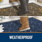 OLANLY Front Door Mat Outside 59x34, All-Season Absorbent Rubber Doormat - Image 3