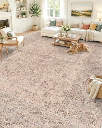 OLANLY 9x12 Washable Area Rug, Soft Non Slip Carpet for Bedroom Living Room by OLANLY