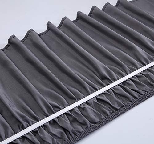 MEILA Wrap Around Bed Skirt for Queen & King Beds, 18" Drop,Dark Grey - Image 6